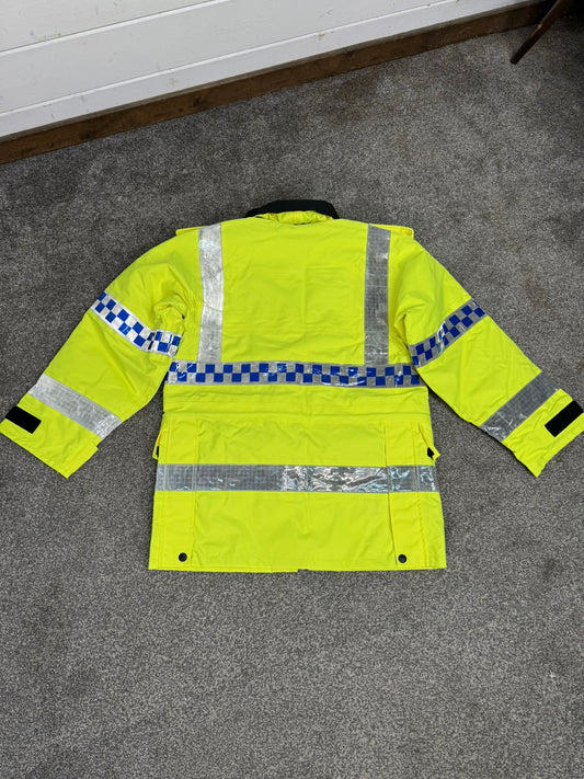 Ex Police Hi-Vis Waterproof Jacket Model 9 Quilted Liner Horse Riding Security Outdoor With Klickfast