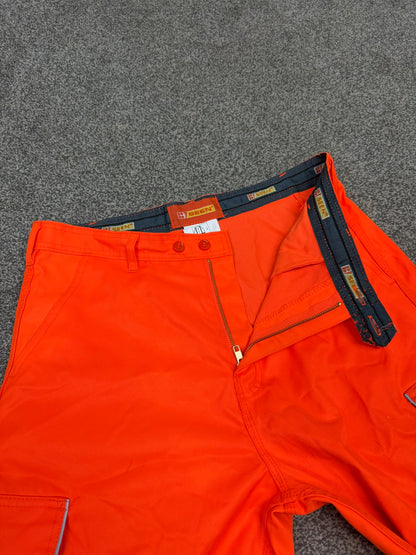 BSEEN Orange Hi Vis Polycotton Work Trousers 34"