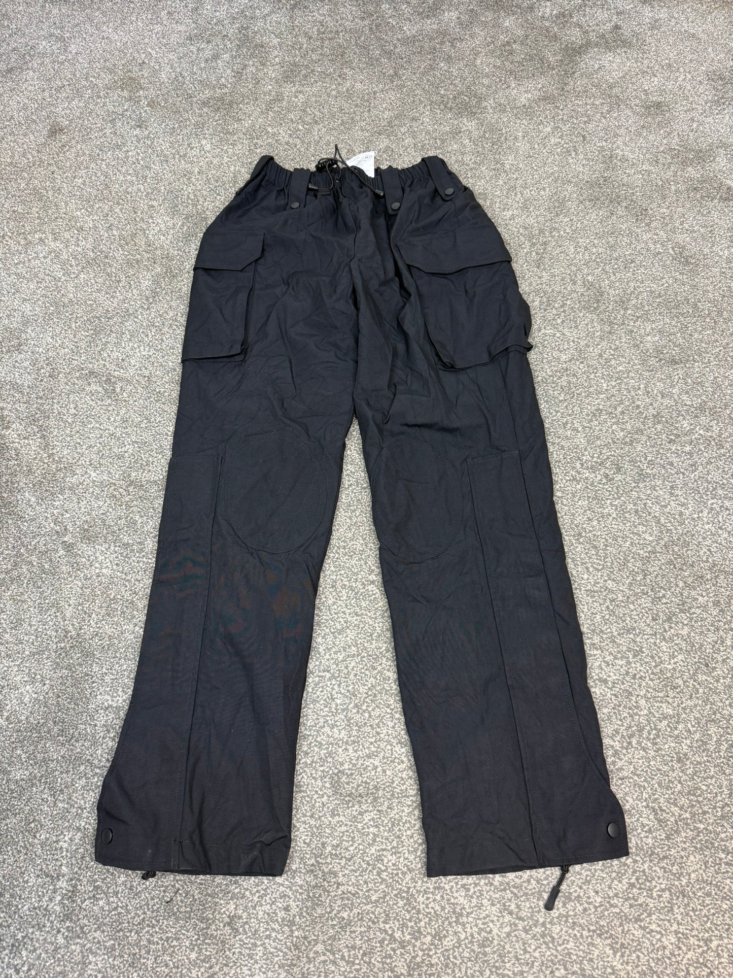 Ex Police Black Waterproof Cargo Trousers Security Hiking Walking - Small