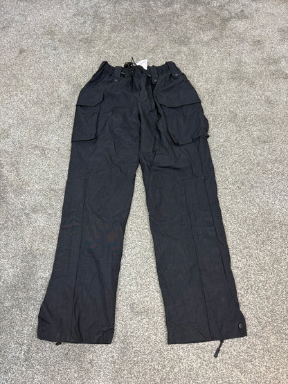 Ex Police Black Waterproof Cargo Trousers Security Hiking Walking - Small