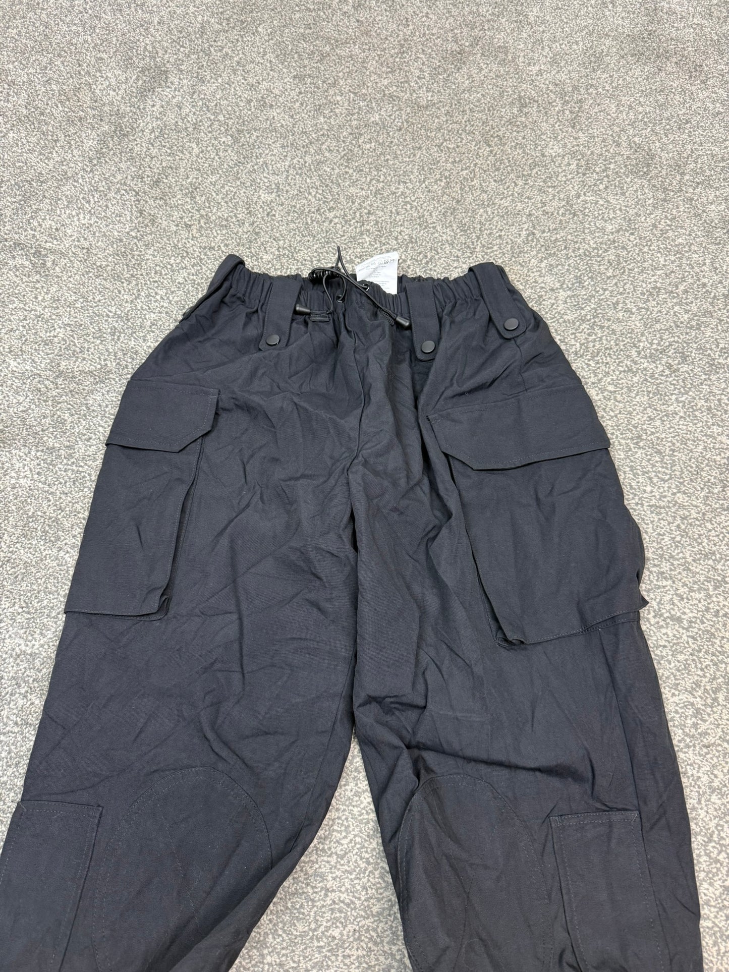 Ex Police Black Waterproof Cargo Trousers Security Hiking Walking - Small