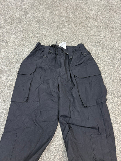 Ex Police Black Waterproof Cargo Trousers Security Hiking Walking - Small