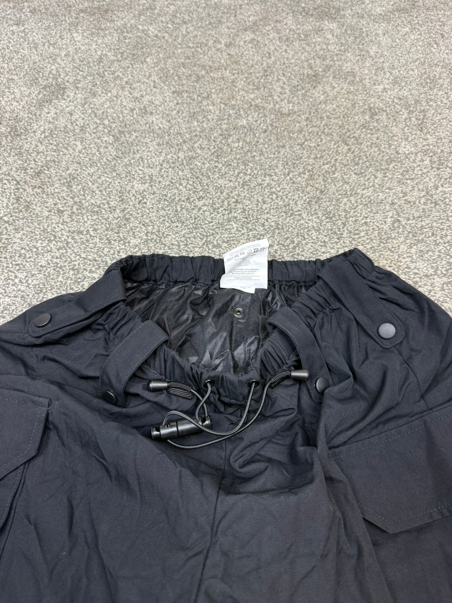 Ex Police Black Waterproof Cargo Trousers Security Hiking Walking - Small