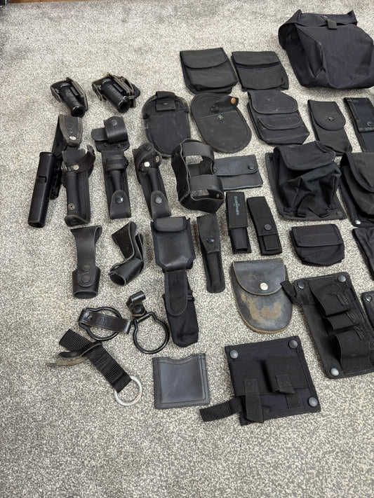 Ex Police Accessory Job Lot Belt Pouches Security Lot - 40 Items!