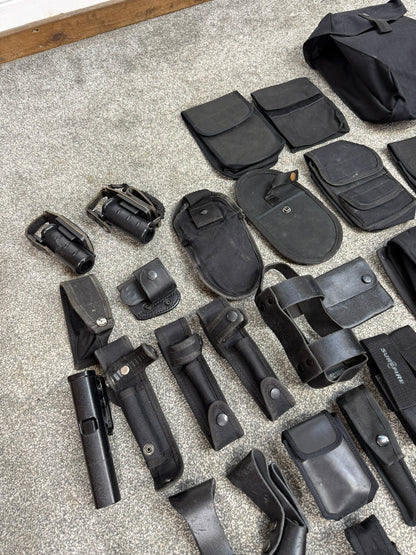 Ex Police Accessory Job Lot Belt Pouches Security Lot - 40 Items!