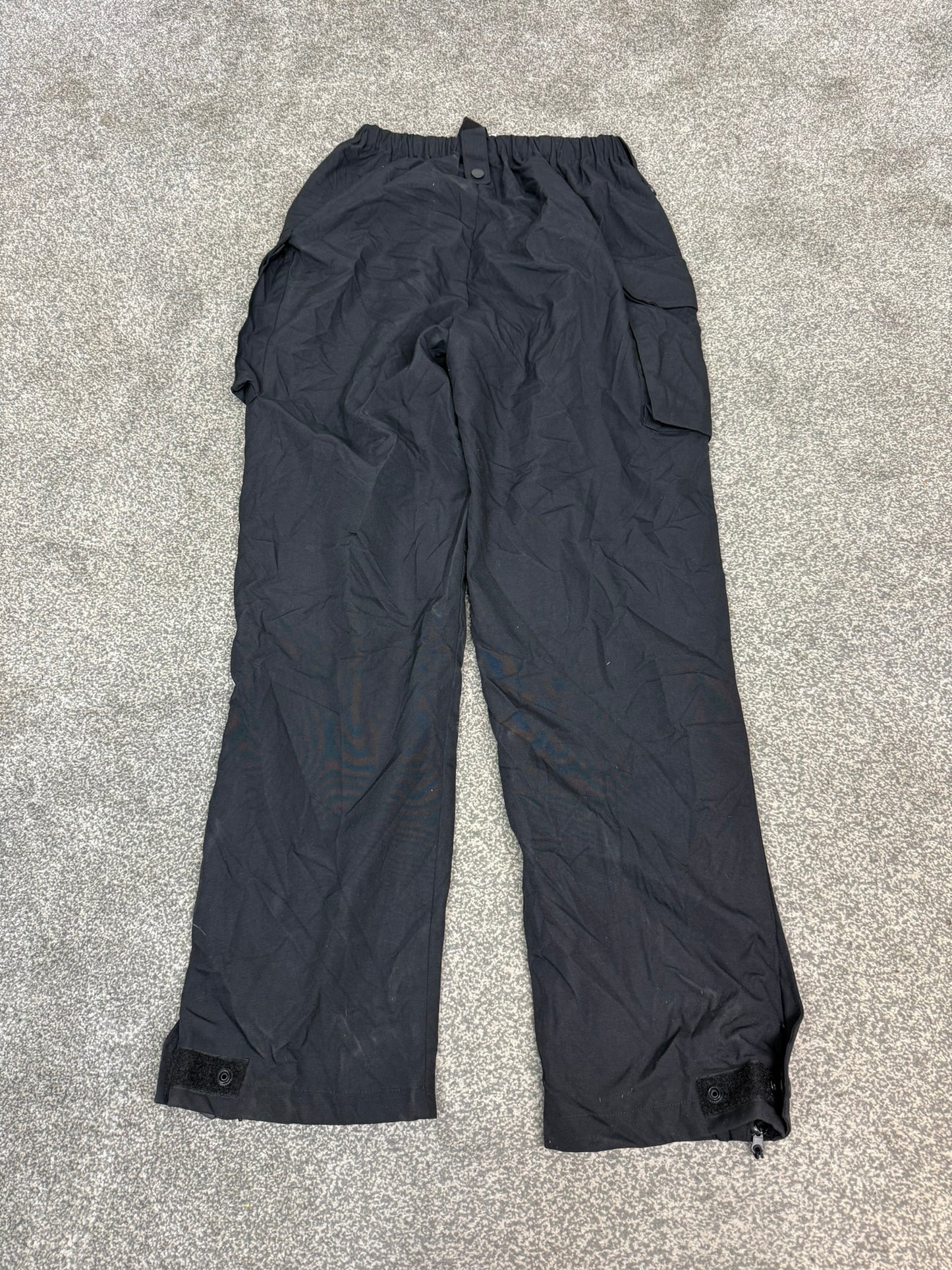 Ex Police Black Waterproof Cargo Trousers Security Hiking Walking - Small