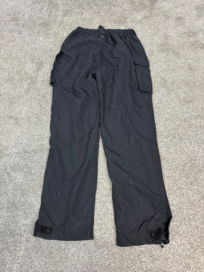 Ex Police Black Waterproof Cargo Trousers Security Hiking Walking - Small