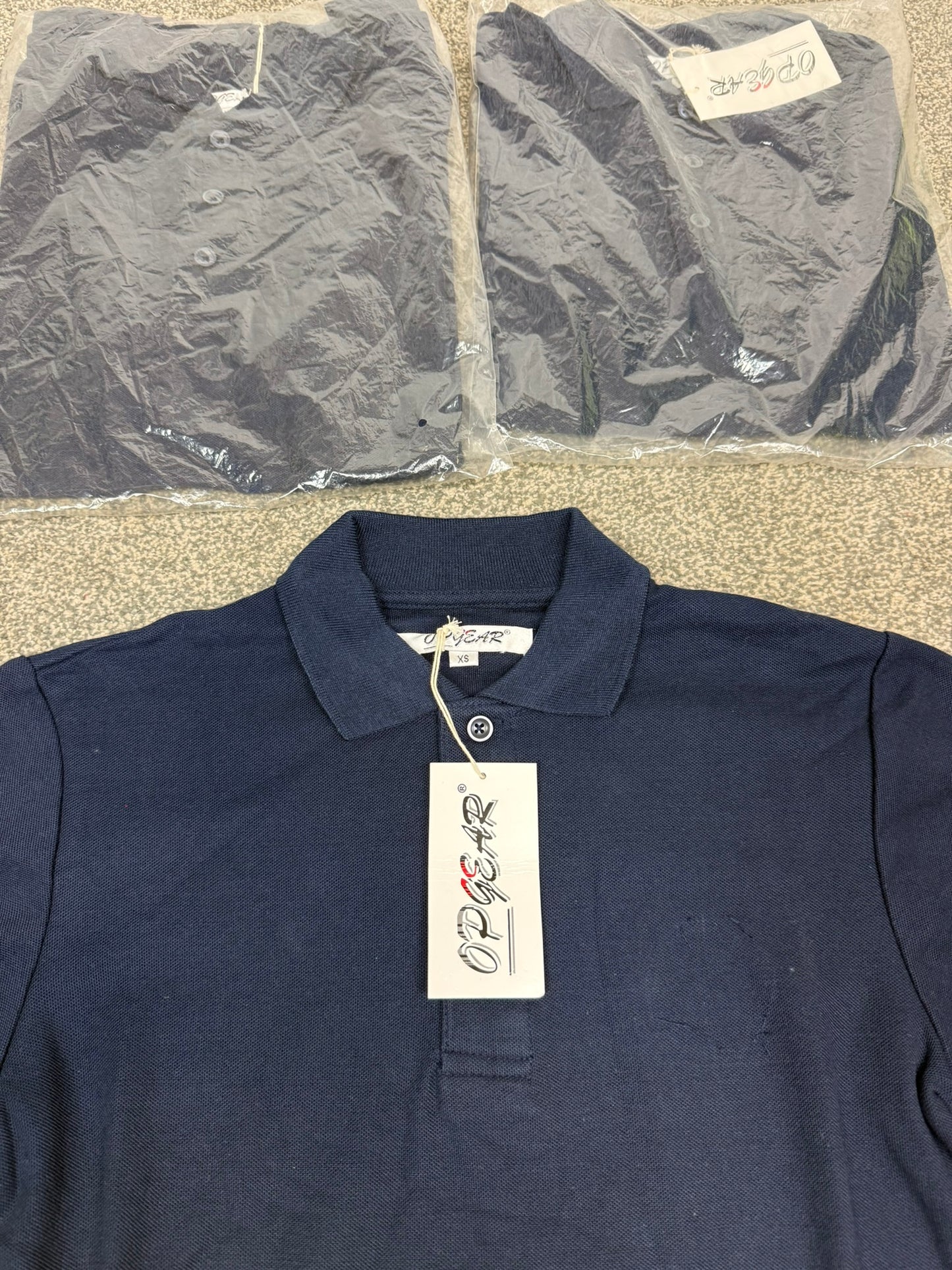Op Gear Navy Blue Polo Shirts x3 T-Shirt Job Lot Bundle - X Small