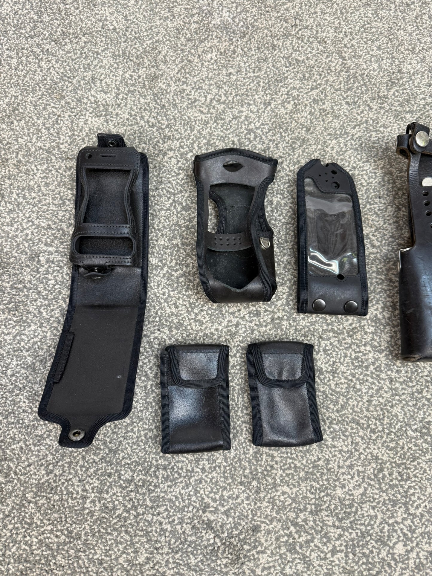 Ex Police Radio Pouch Job Lot x5 Battery Pouch x2 Security Tv / Film Prop