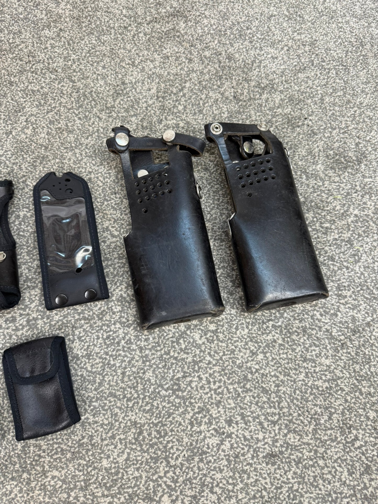 Ex Police Radio Pouch Job Lot x5 Battery Pouch x2 Security Tv / Film Prop