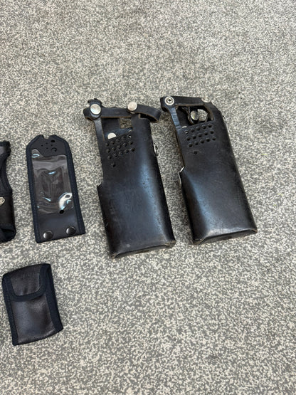 Ex Police Radio Pouch Job Lot x5 Battery Pouch x2 Security Tv / Film Prop