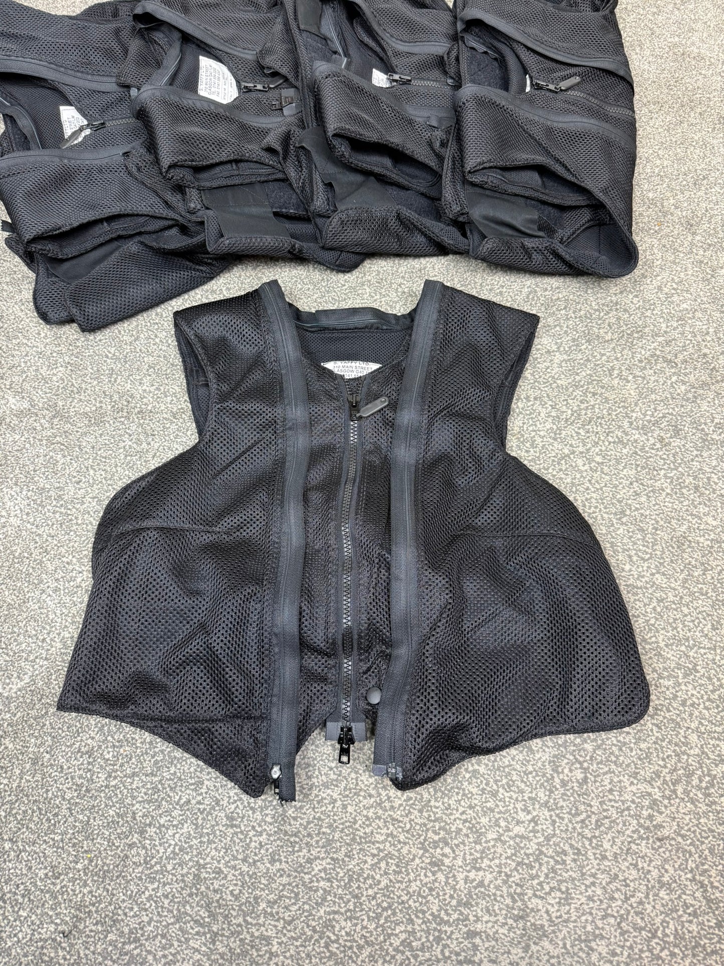 Ex Police Body Armour Cover x5 Plain Black - Resale TV Film Security Uniform