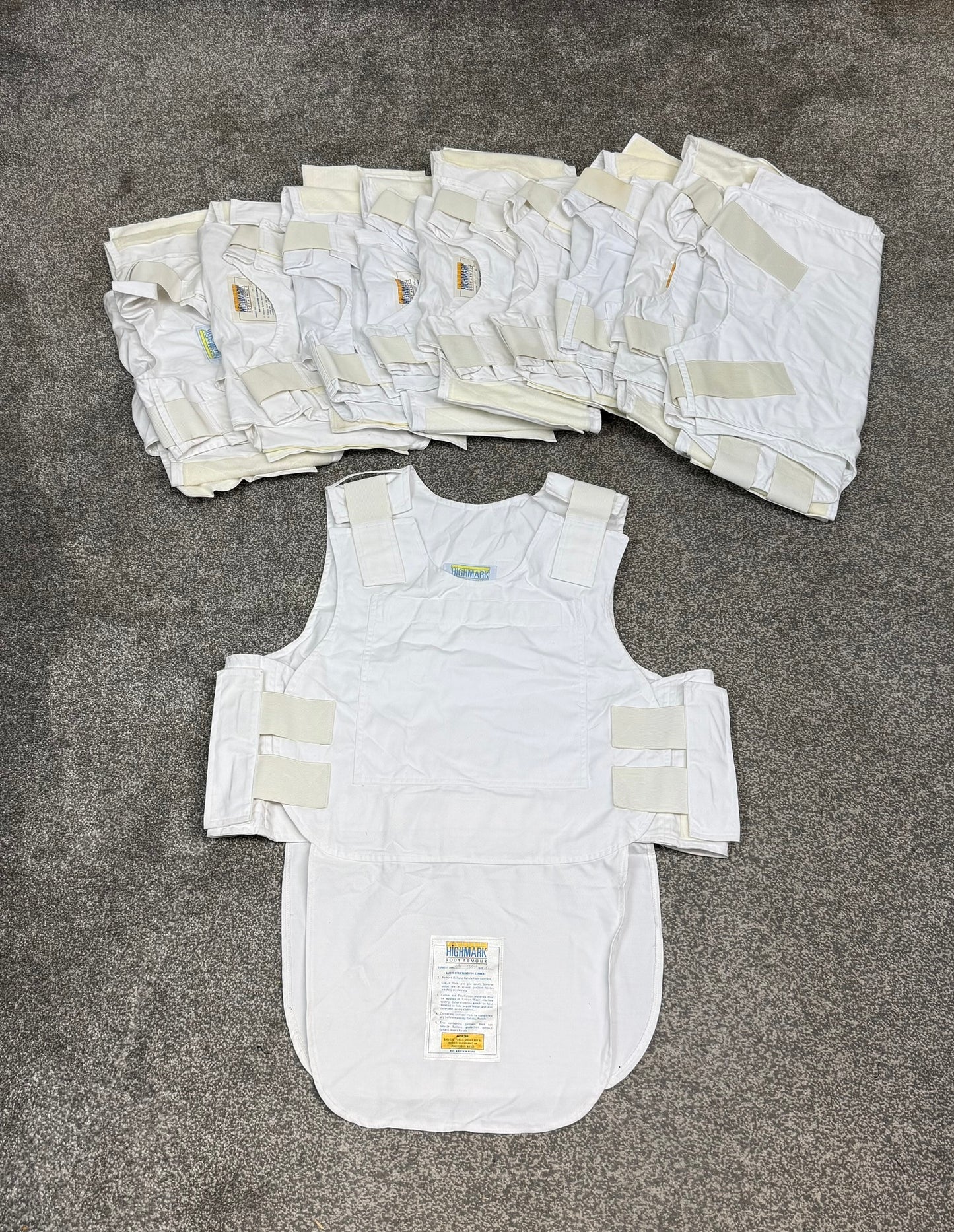 Ex Police White Covert Body Armour Cover Highmark x10 - Resale TV Film Security Uniform