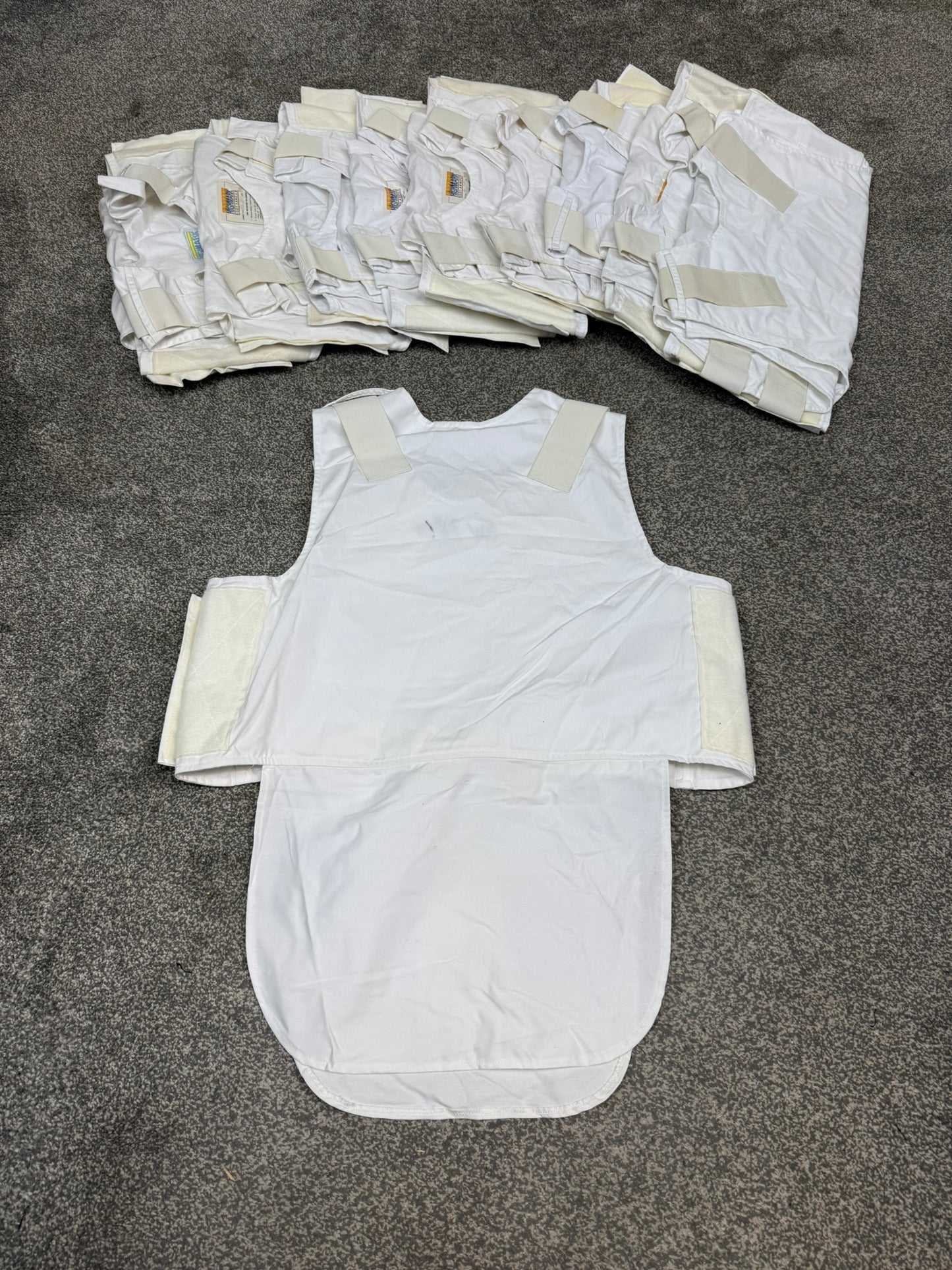 Ex Police White Covert Body Armour Cover Highmark x10 - Resale TV Film Security Uniform