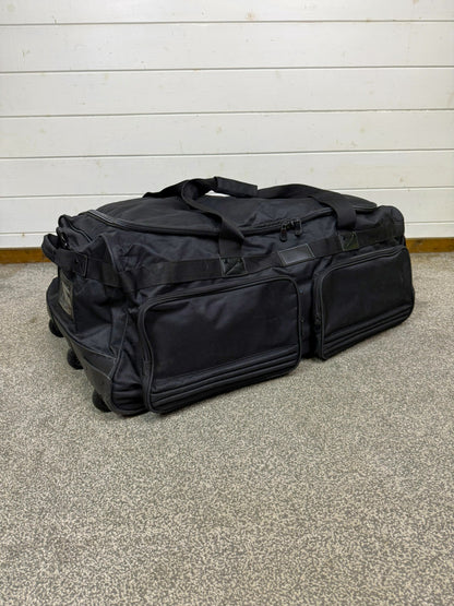 Ex Police Large Black Wheeled Holdall 130L Deployment Travel Kit Bag - Grd A