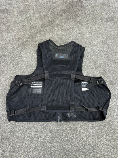 Ex Police Black Arktis Tactical Utility Vest & Pouches Security Airsoft - Small