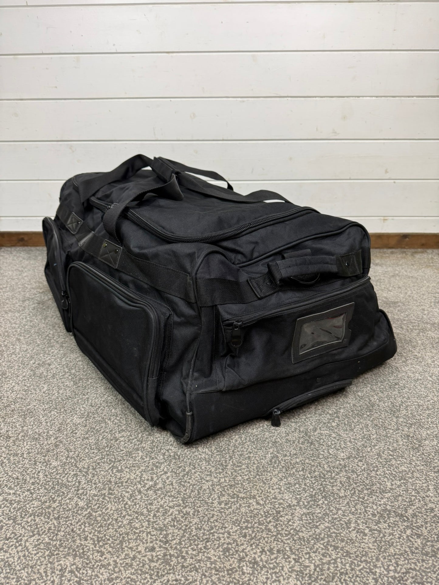 Ex Police Large Black Wheeled Holdall 130L Deployment Travel Kit Bag - Grd A