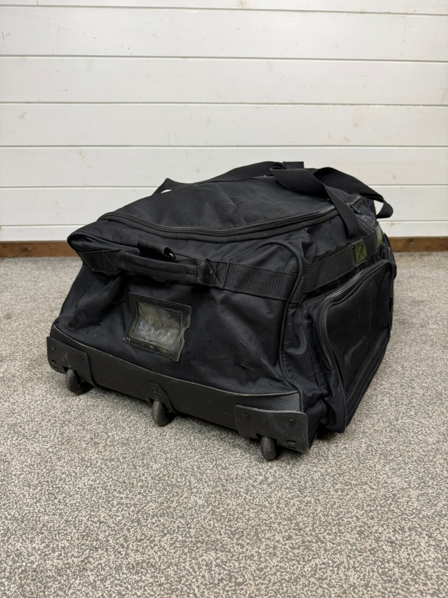 Ex Police Large Black Wheeled Holdall 130L Deployment Travel Kit Bag - Grd B