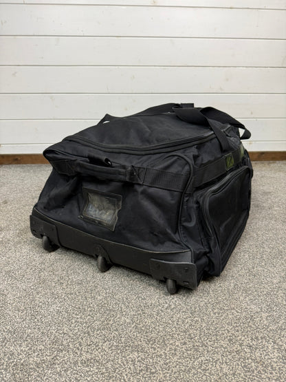 Ex Police Large Black Wheeled Holdall 130L Deployment Travel Kit Bag - Grd B