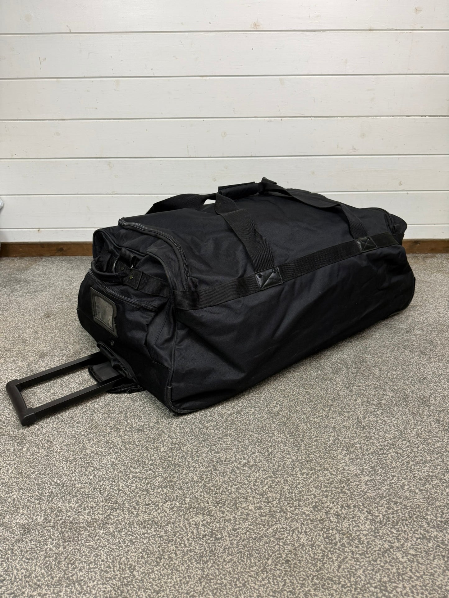 Ex Police Large Black Wheeled Holdall 130L Deployment Travel Kit Bag - Grd B