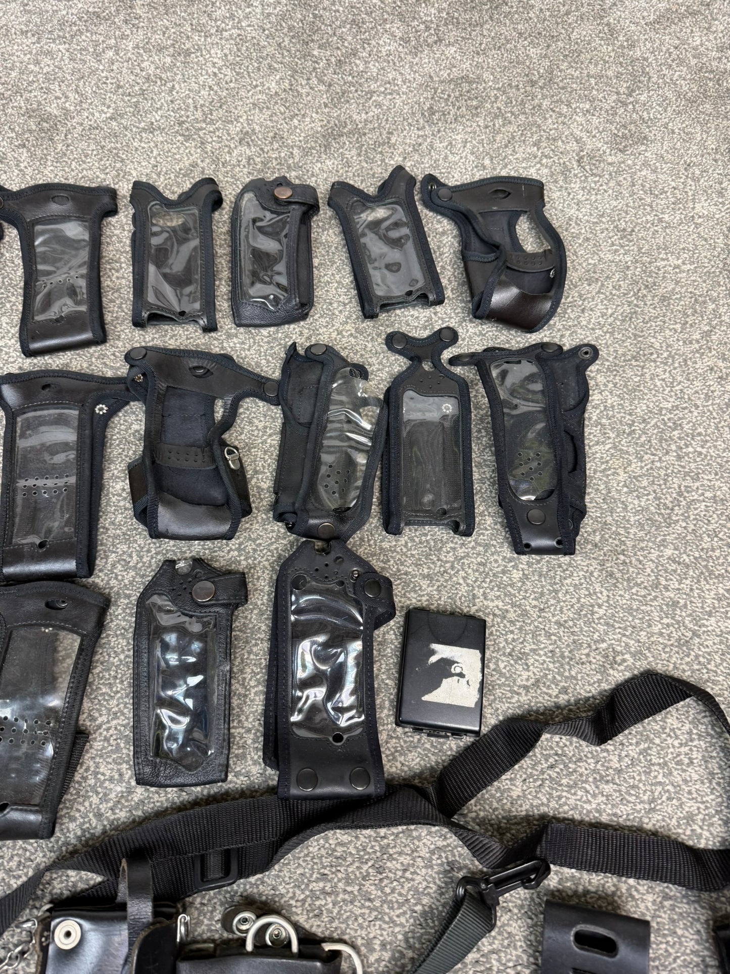 Ex Police Tetra Sepura Radio Pouch & Earpiece JOB LOT Film TV Prop Security