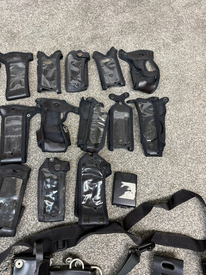 Ex Police Tetra Sepura Radio Pouch & Earpiece JOB LOT Film TV Prop Security