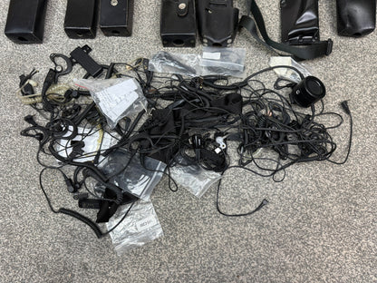 Ex Police Tetra Sepura Radio Pouch & Earpiece JOB LOT Film TV Prop Security