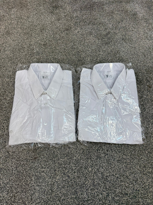 NEW 2x Police White Shirt Short Sleeve 17.5" Collectors Film / TV Uniform