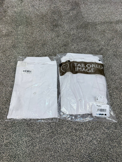 NEW 2x Police White Shirt Short Sleeve 17" Collectors Film / TV Uniform
