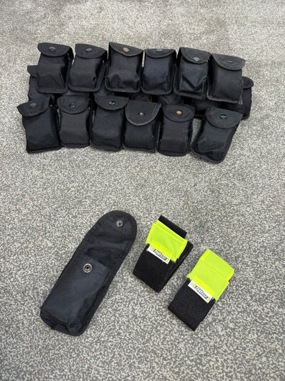 Ex Police Fast Strap Leg Restraints With Pouch Hook & Loop Handcuffs SIA Security