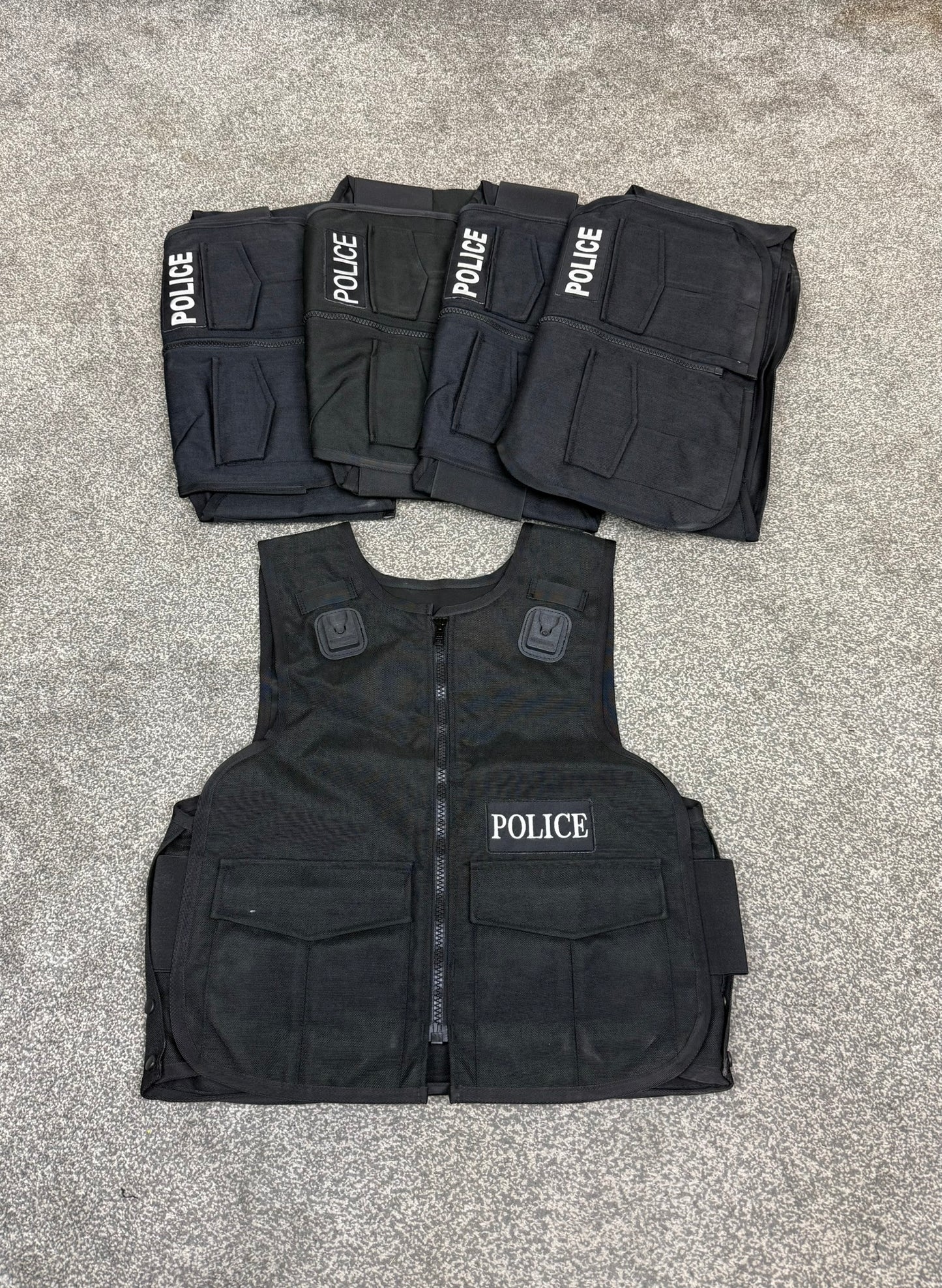 Ex Met Police Body Armour Cover x5 BADGED - Resale TV Film Security Uniform