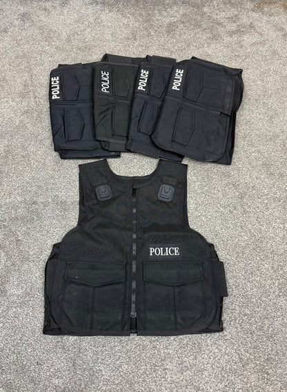 Ex Met Police Body Armour Cover x5 BADGED - Resale TV Film Security Uniform