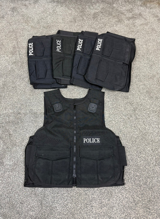 Ex Met Police Body Armour Cover x5 BADGED - Resale TV Film Security Uniform