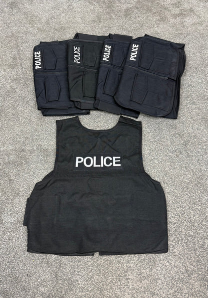 Ex Met Police Body Armour Cover x5 BADGED - Resale TV Film Security Uniform