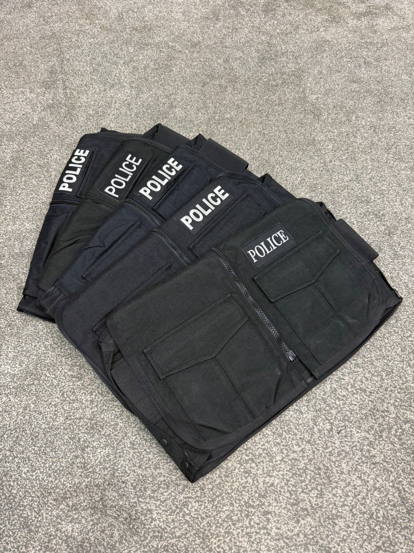 Ex Met Police Body Armour Cover x5 BADGED - Resale TV Film Security Uniform