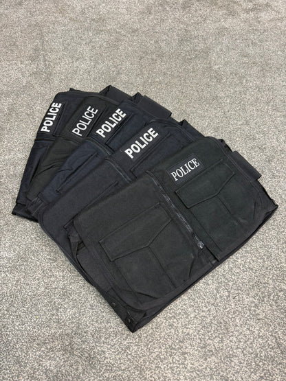 Ex Met Police Body Armour Cover x5 BADGED - Resale TV Film Security Uniform