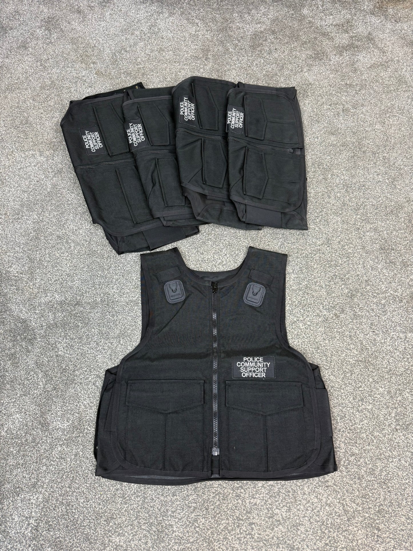 Ex Met Police Body Armour Cover x5 PCSO Badged - Resale TV Film Security Uniform