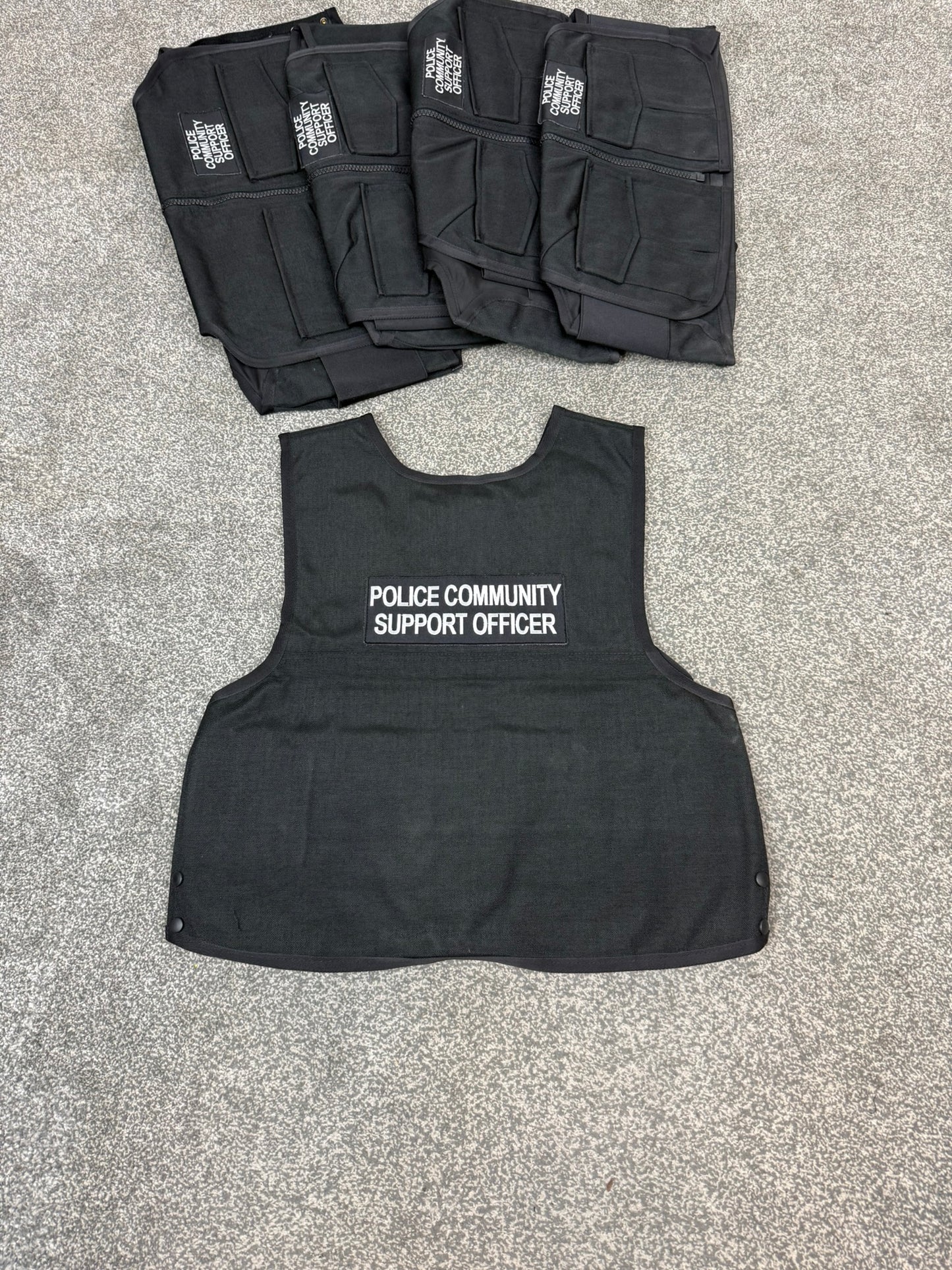 Ex Met Police Body Armour Cover x5 PCSO Badged - Resale TV Film Security Uniform