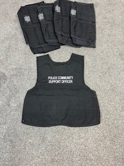 Ex Met Police Body Armour Cover x5 PCSO Badged - Resale TV Film Security Uniform