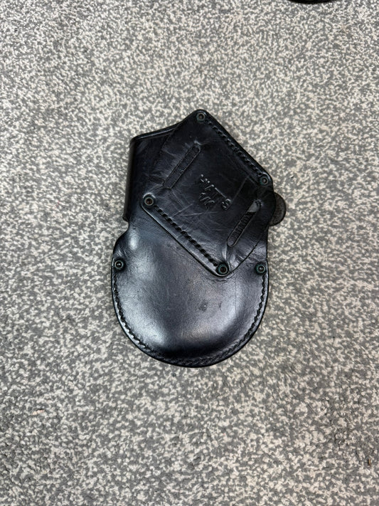 Ex Police PWL Leather Handcuff Pouch Rigid Cuff Belt Holder Security Prison