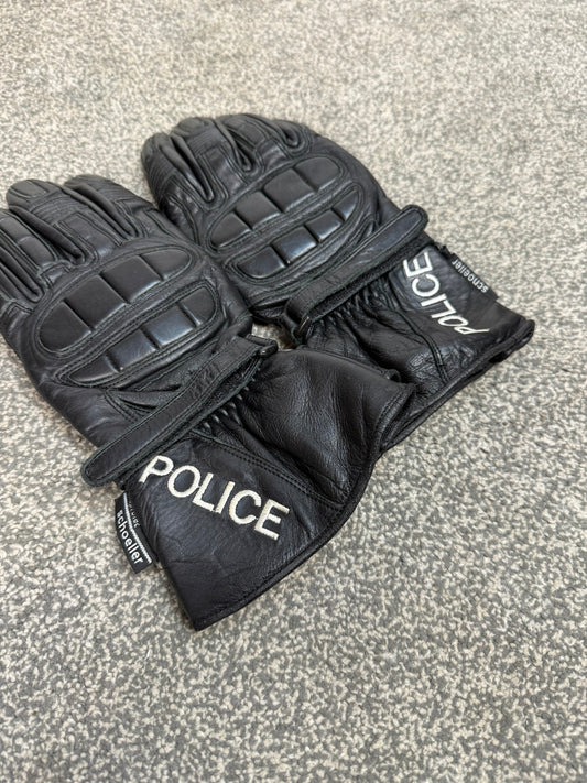 Ex Police Leather Motorcycle Gloves Schoeller Keprotec XL