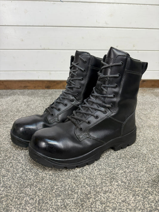 Ex Police Magnum Elite Shield Met Combat Boots Black Leather UK 9.5 Security Work