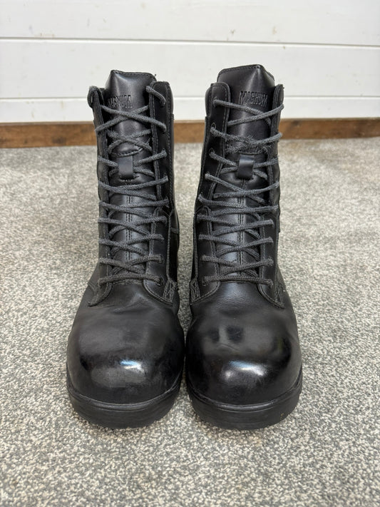 Ex Police Magnum Elite Shield Met Combat Boots Black Leather UK 9.5 Security Work