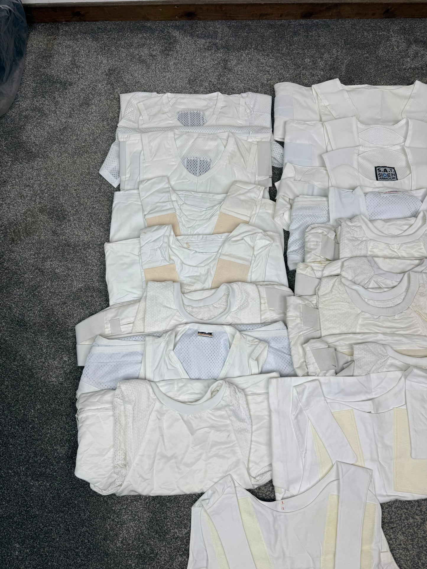 Ex Police White Covert Body Armour Cover Vest x17 JOB LOT - Resale TV Film Security Uniform