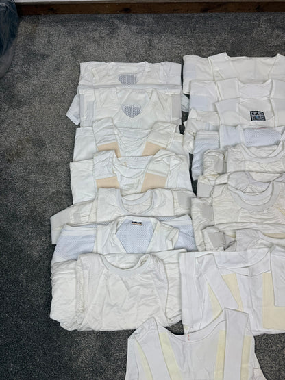 Ex Police White Covert Body Armour Cover Vest x17 JOB LOT - Resale TV Film Security Uniform
