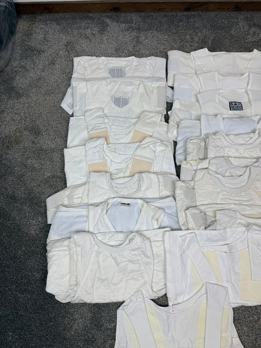 Ex Police White Covert Body Armour Cover Vest x17 JOB LOT - Resale TV Film Security Uniform