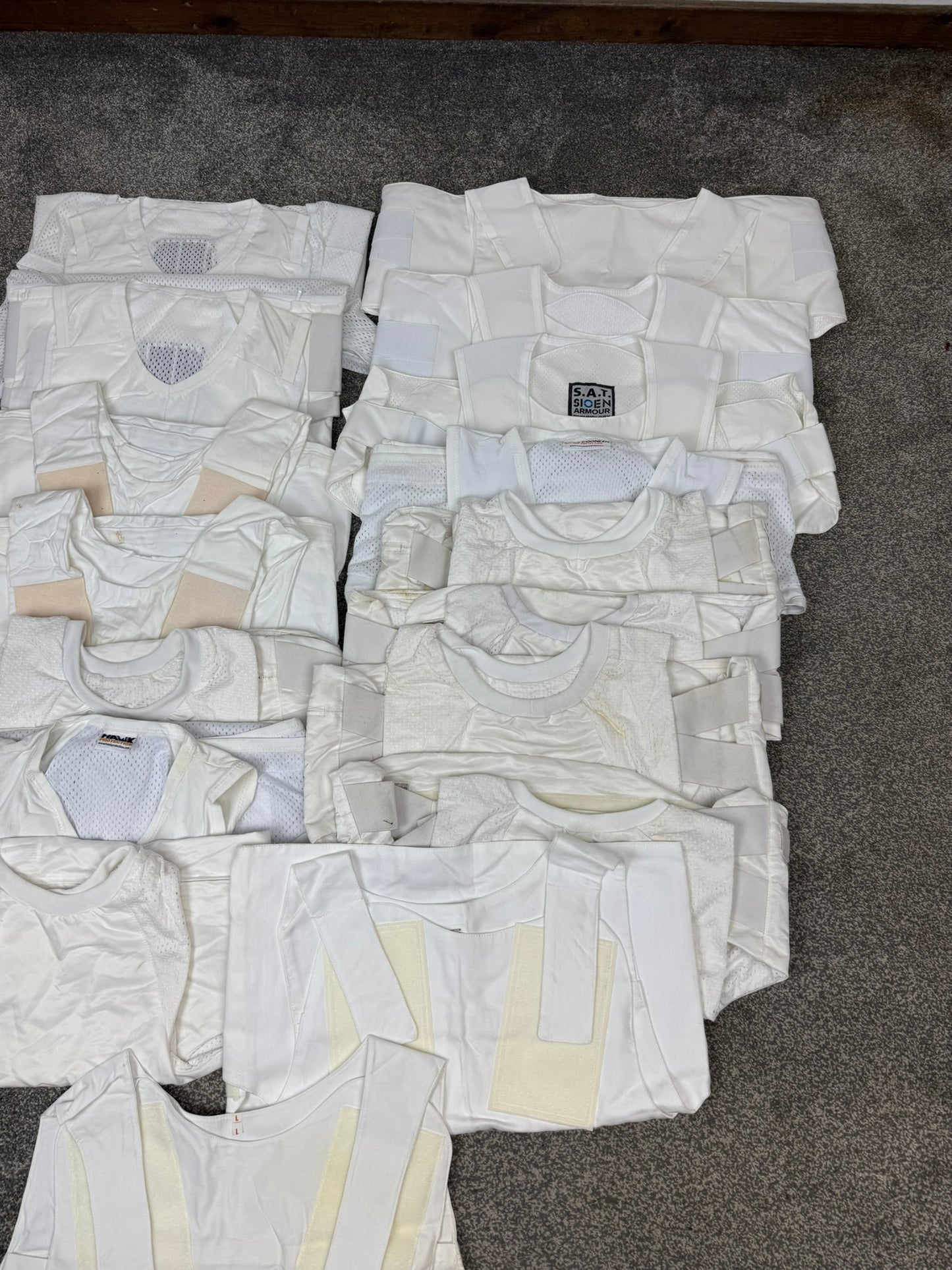 Ex Police White Covert Body Armour Cover Vest x17 JOB LOT - Resale TV Film Security Uniform