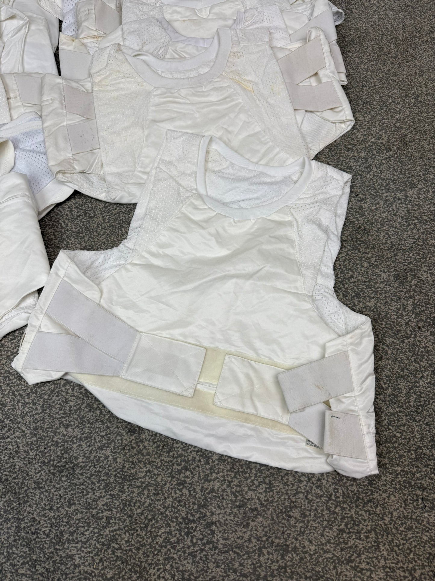 Ex Police White Covert Body Armour Cover Vest x17 JOB LOT - Resale TV Film Security Uniform
