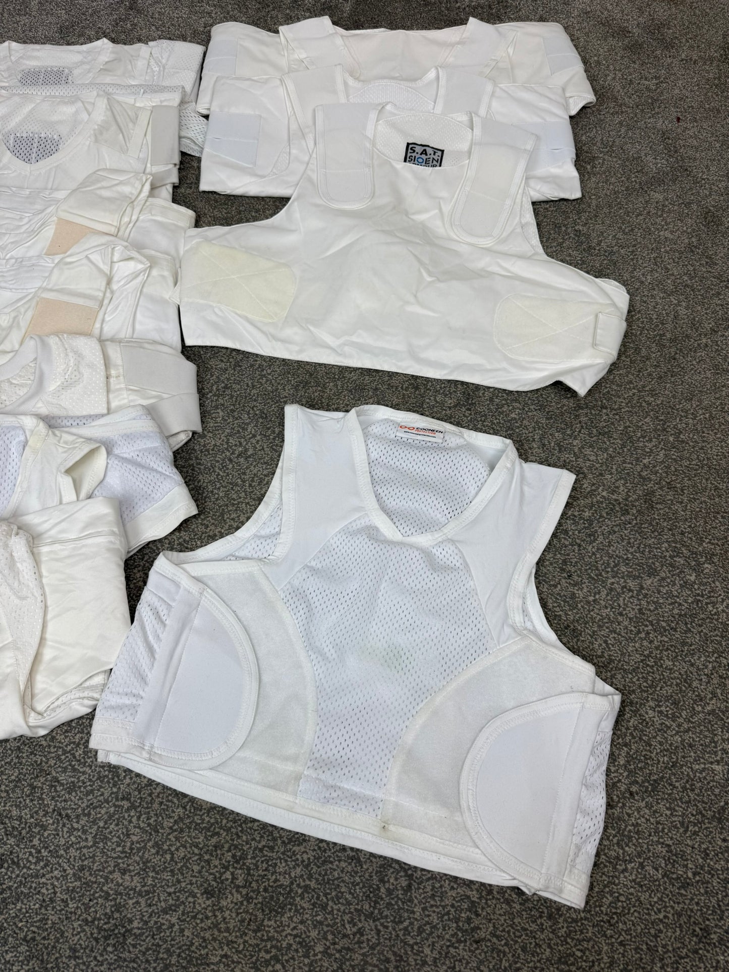 Ex Police White Covert Body Armour Cover Vest x17 JOB LOT - Resale TV Film Security Uniform