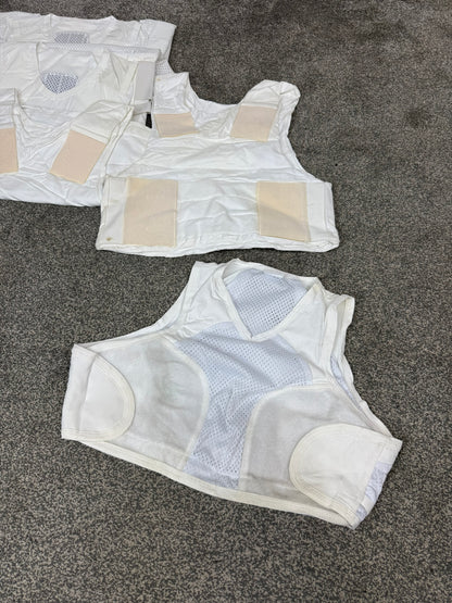 Ex Police White Covert Body Armour Cover Vest x17 JOB LOT - Resale TV Film Security Uniform